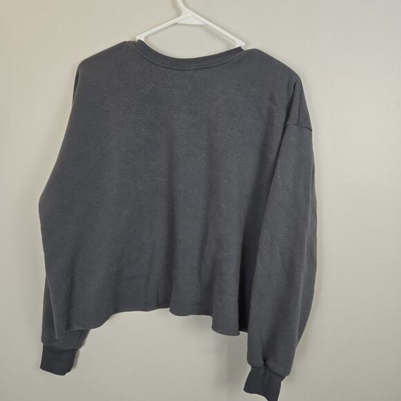 Pink Floyd Cropped Graphic Sweatshirt Gray Dark Side of the Moon Size Small - Picture 4 of 4